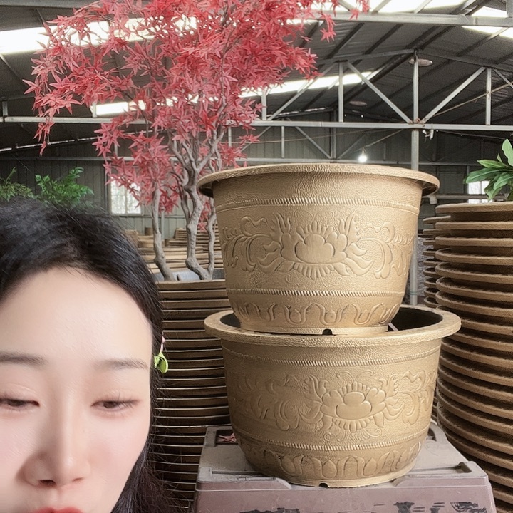 圆形73花盆4个有孔