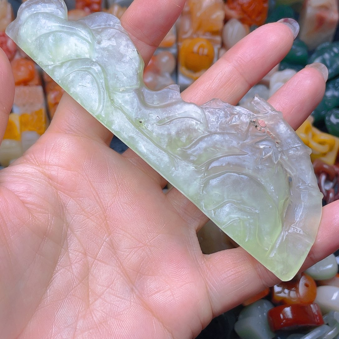 青田石印石青*花纯手工