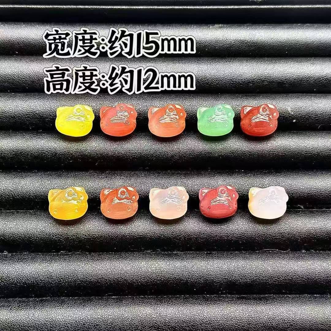 【天然玛瑙】KT猫头 DIY手串 多样性发一