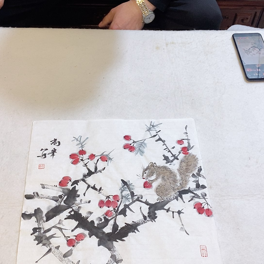 国画高峰手绘写意画