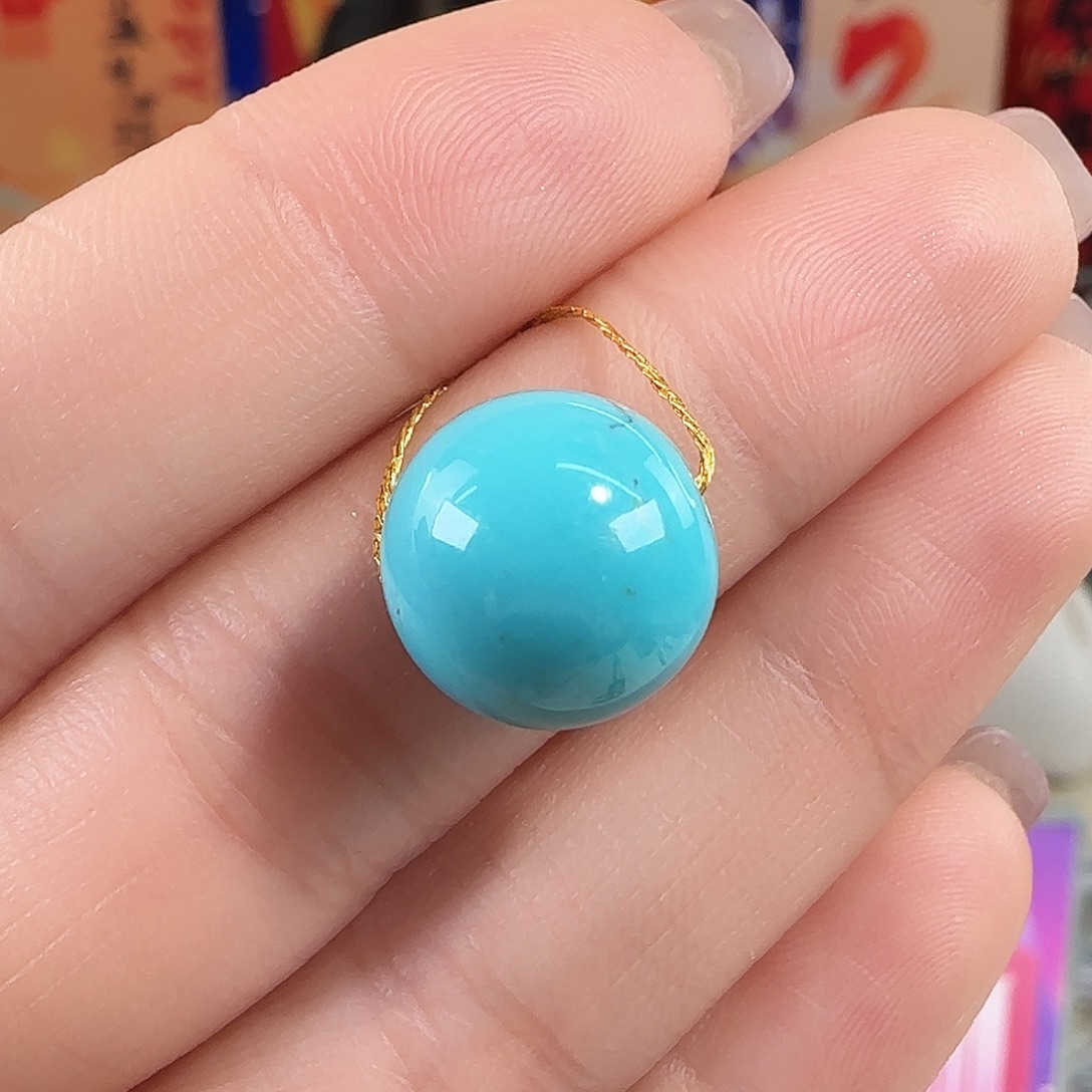 绿松石未镶嵌珠宝奇石12mm+