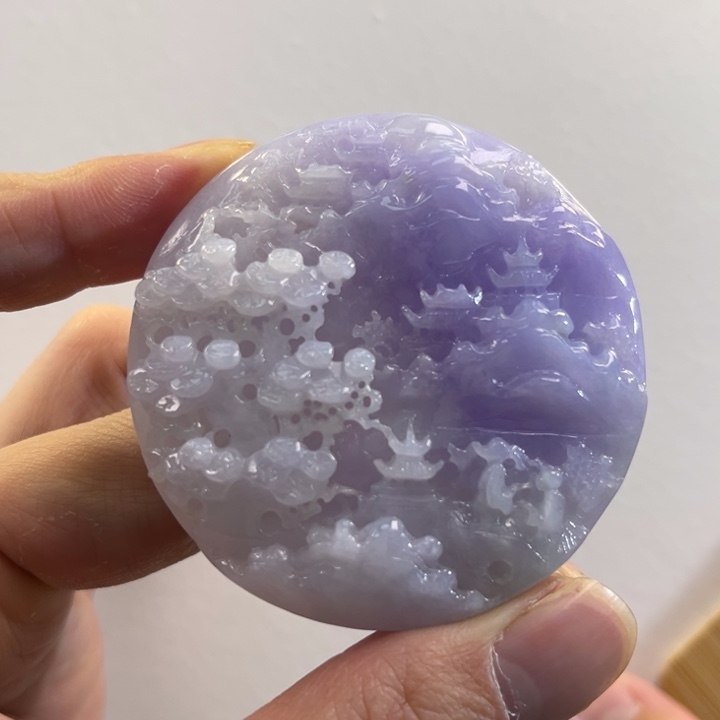 翡翠吊坠(赠链)未镶嵌代编织