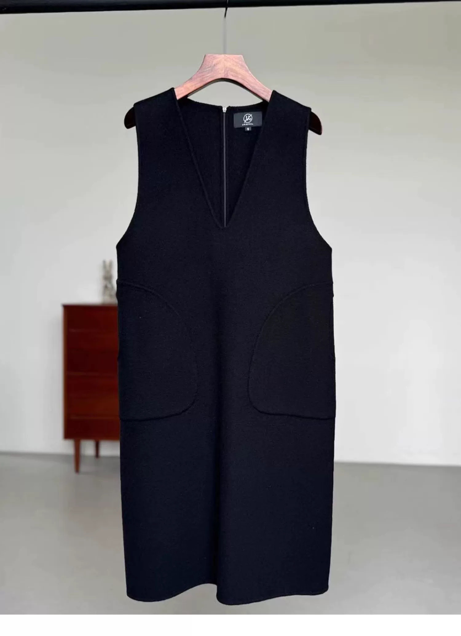 小个子百搭双面毛呢背心裙女秋冬