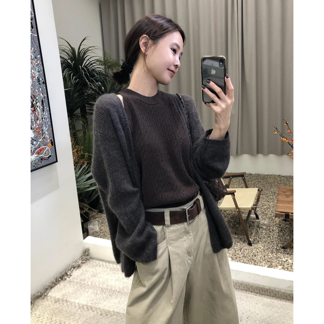 漫步云端^招牌柔软时尚气质2025百搭松弛感针织开衫女