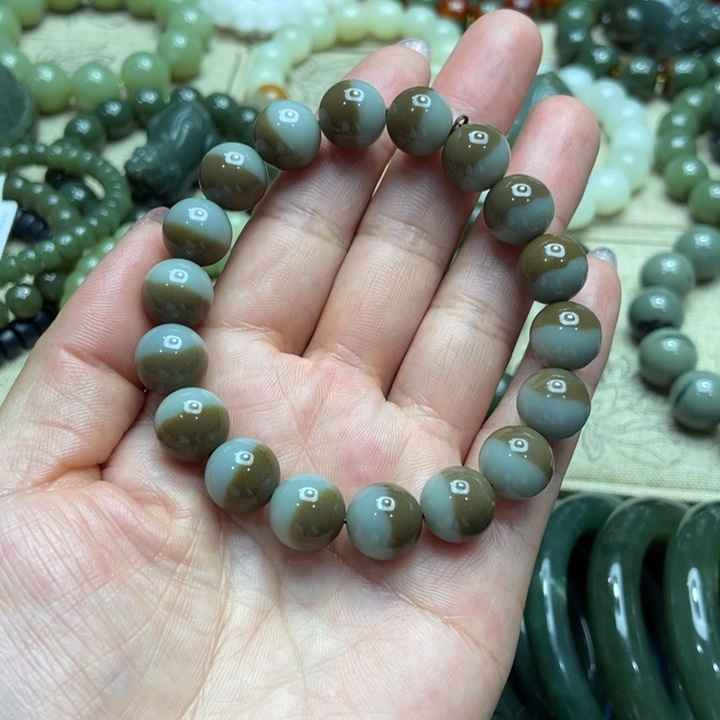 和田玉未镶嵌手链