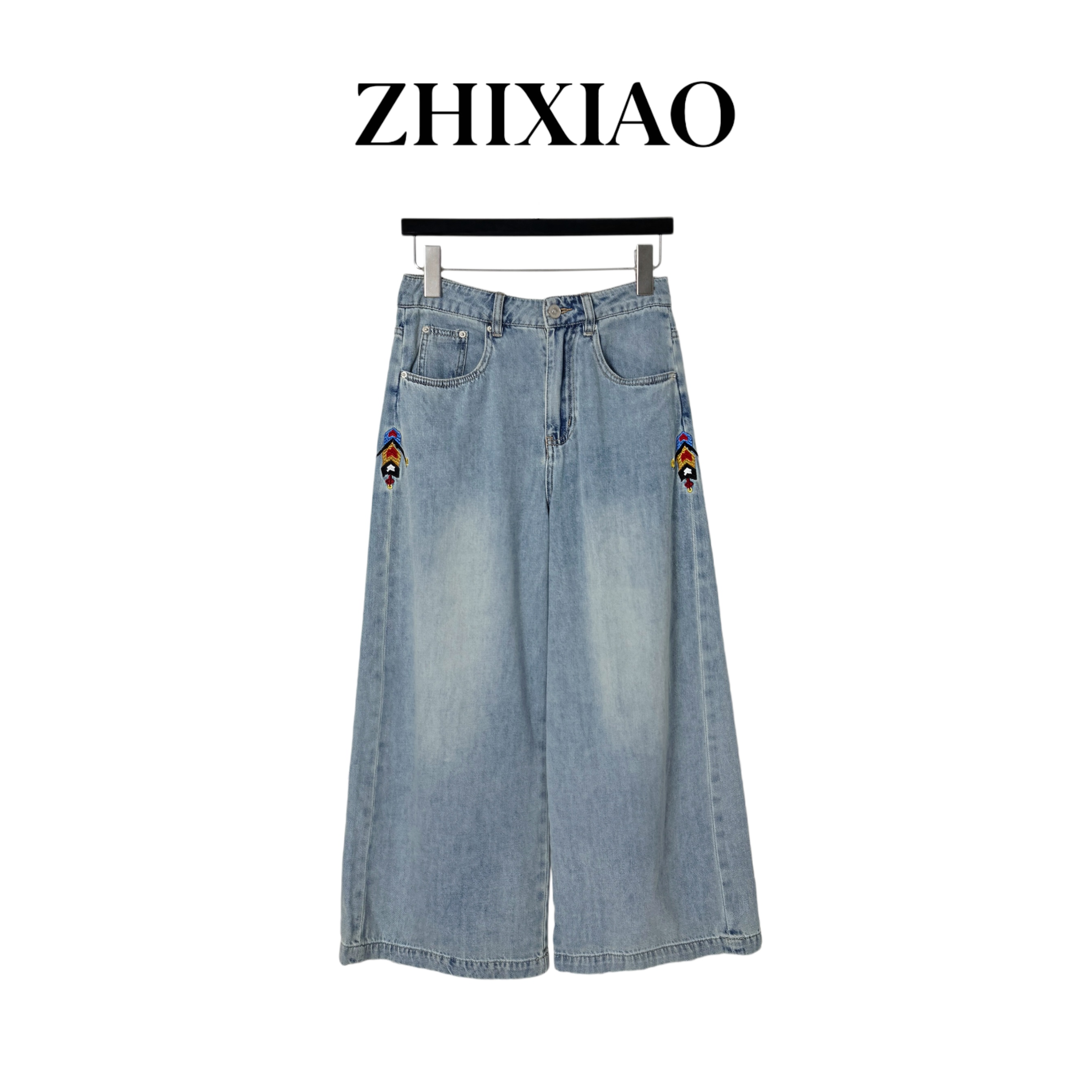 【ZHIXIAO】夏季新款：刺绣牛仔裤05364