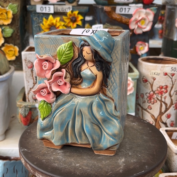 紫砂花盆粗陶材质多肉花盆