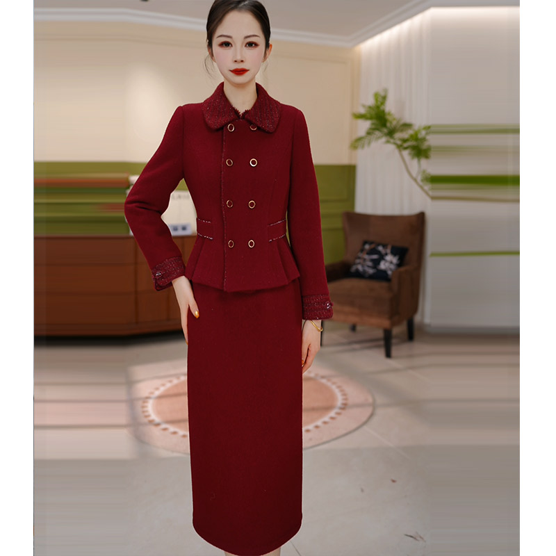 JG-25785新款2025年秋冬季时尚气质优雅显瘦两件套裙 M-4XL