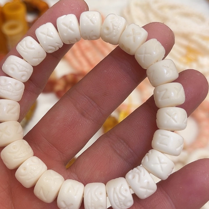 陪***愿鹿骨手串/手链鹿骨卡12阿呆