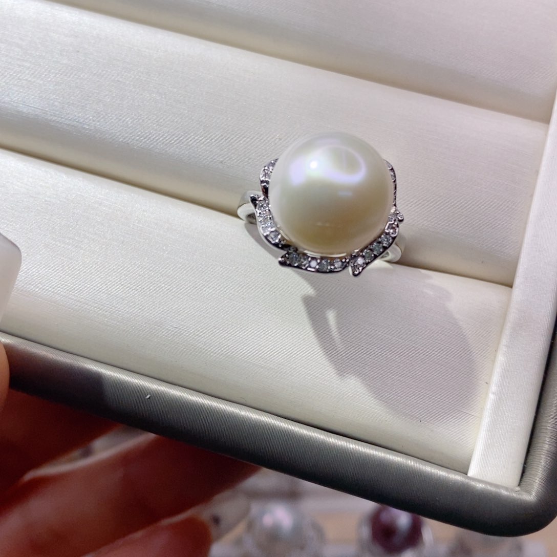 淡水珍珠戒指合金