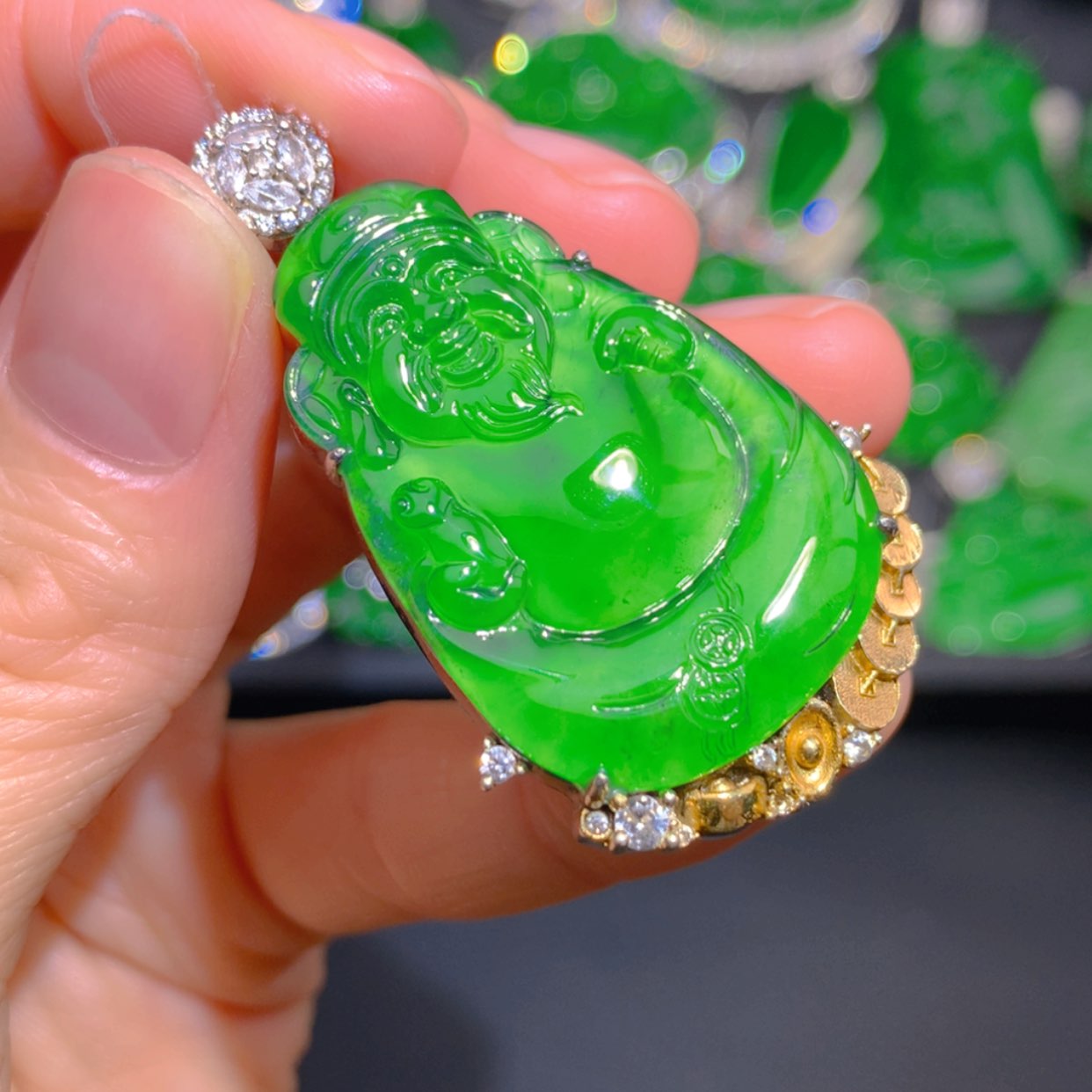 【闪购商品】翡翠颈饰银S925镶嵌11111