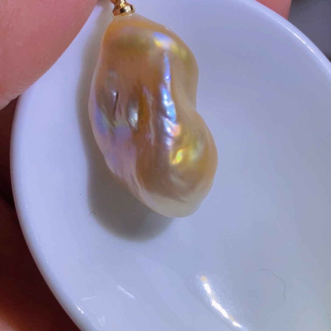 银S925镶嵌天然淡水珍珠淡水珍珠