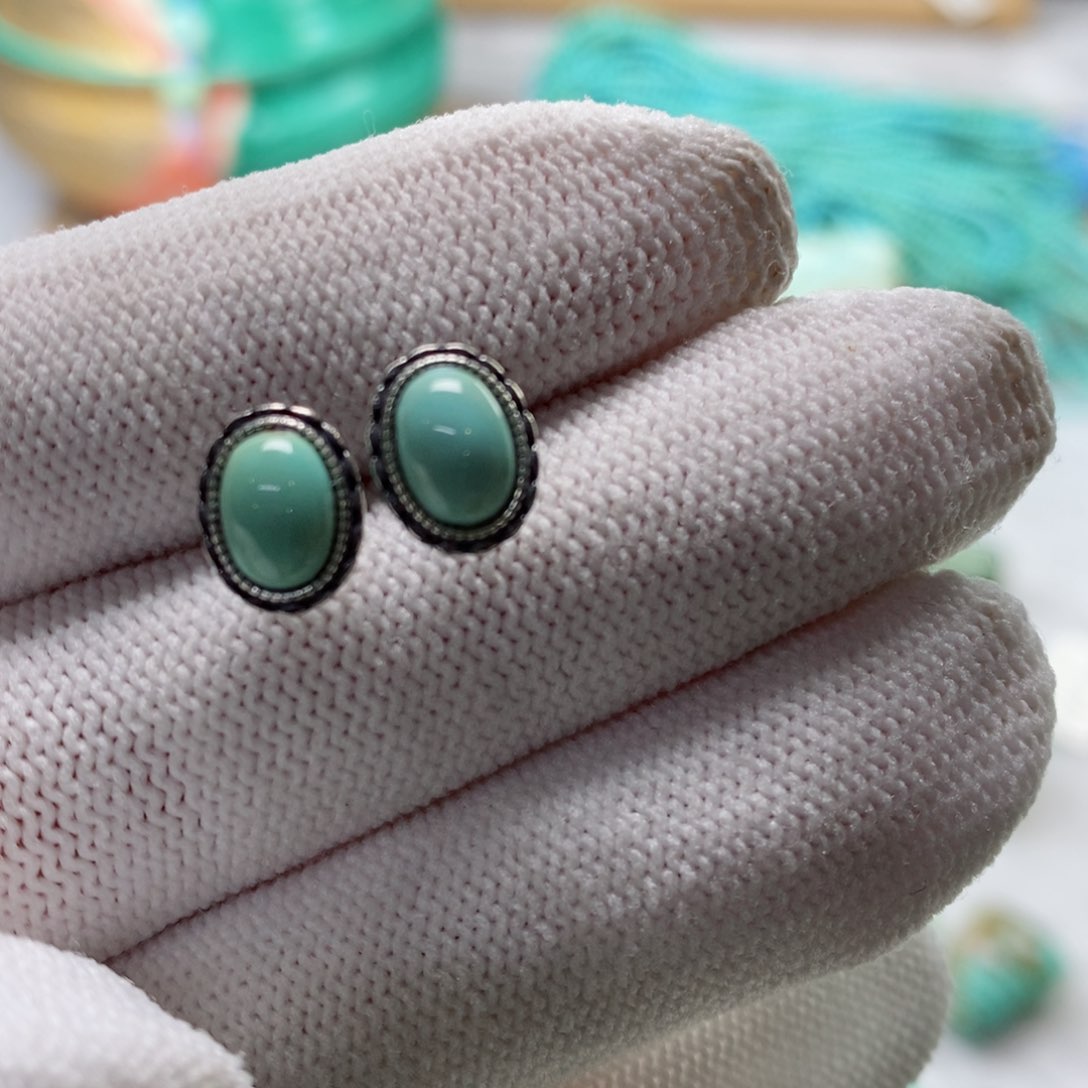 绿松石颈饰银S925镶嵌