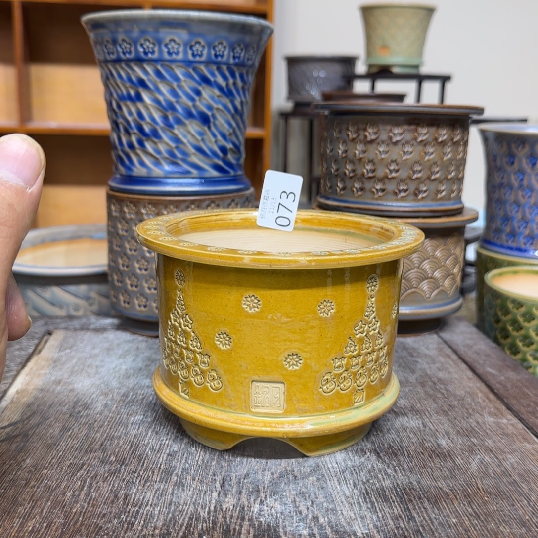 手工花盆 073  内口口径 10 cm 