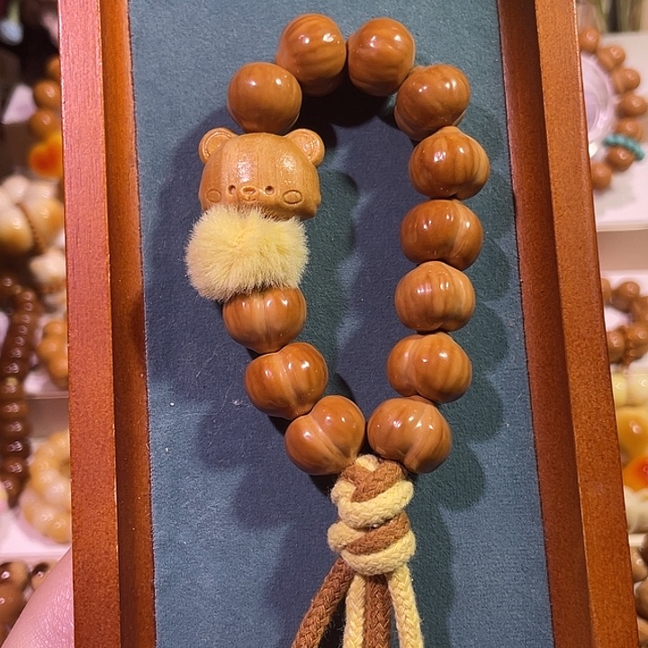 手串猴头核桃微反油手工肌理屁桃手持卡15