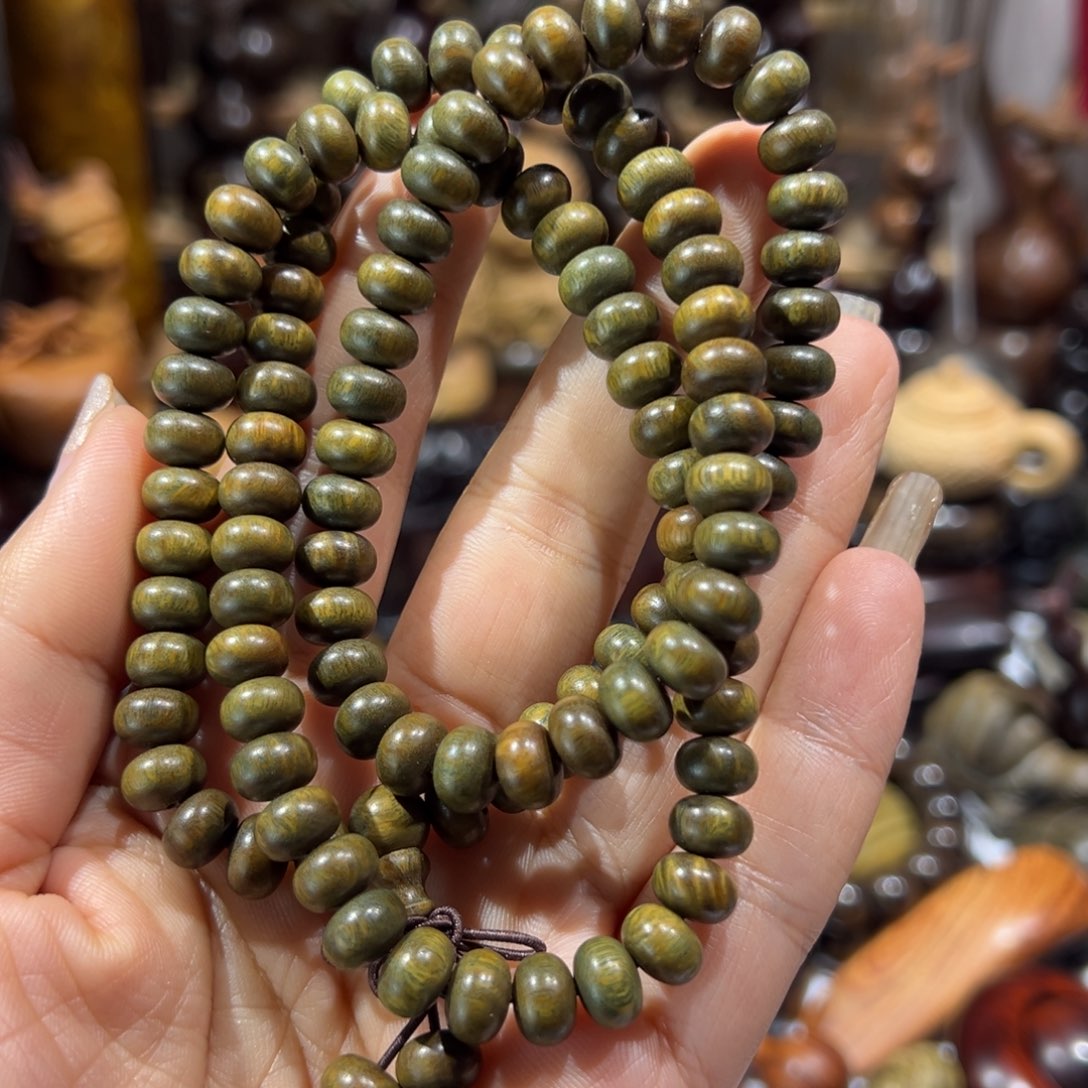 香榧木绿檀绿檀算盘珠
