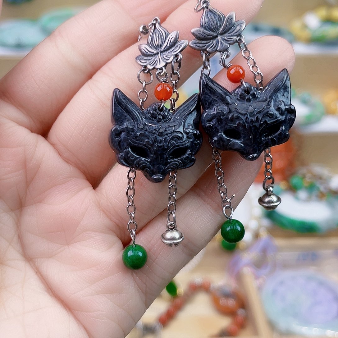 翡翠未镶嵌手链耳坠