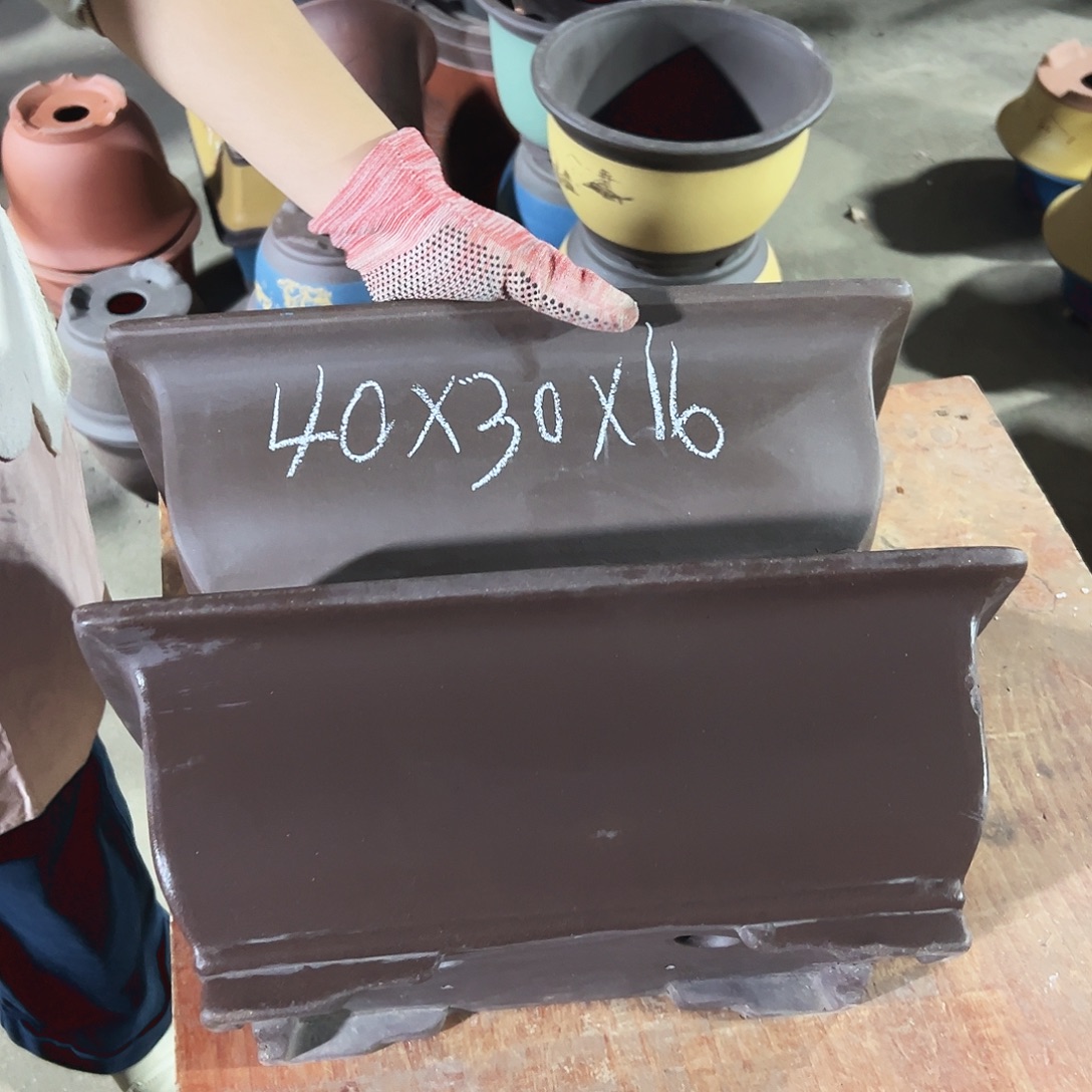 40素面马槽花盆花盆×2