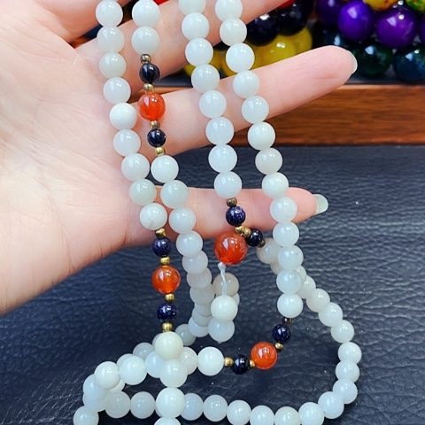 玛瑙/玉髓手链未镶嵌白月光