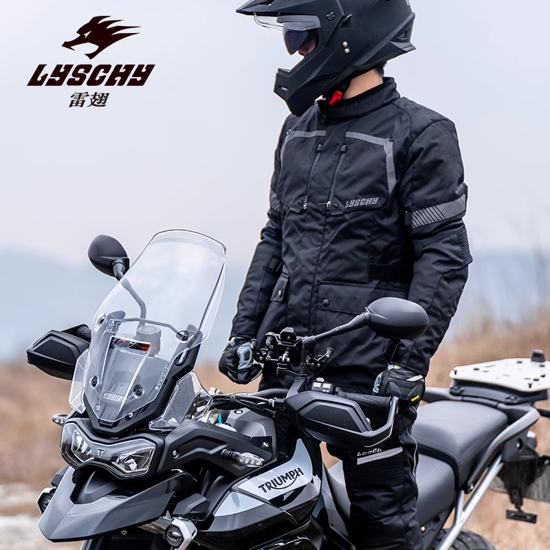 LYSCHY雷翅摩托车骑行服夏季摩旅赛车服防水防摔拉力机车服套装男