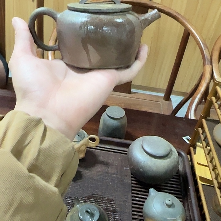 紫砂茶壶坭兴陶柴烧
