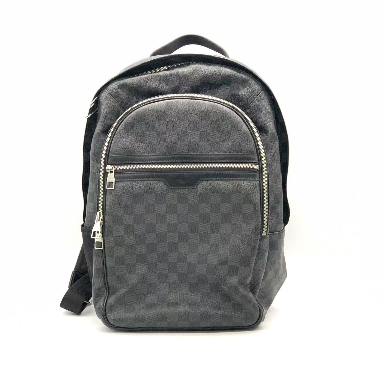 95新 LouisVuitton/路易威登 黑棋盘格双肩包
