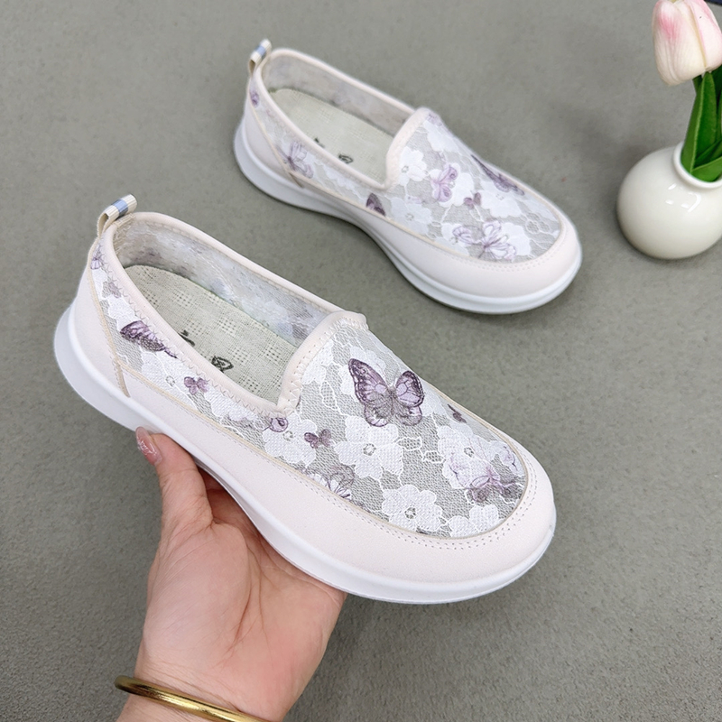 健步鞋女老北京布鞋夏季网面休闲浅口透气单鞋软底轻便舒适妈妈鞋