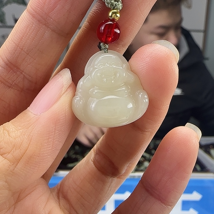 和田玉未镶嵌颈饰20mm