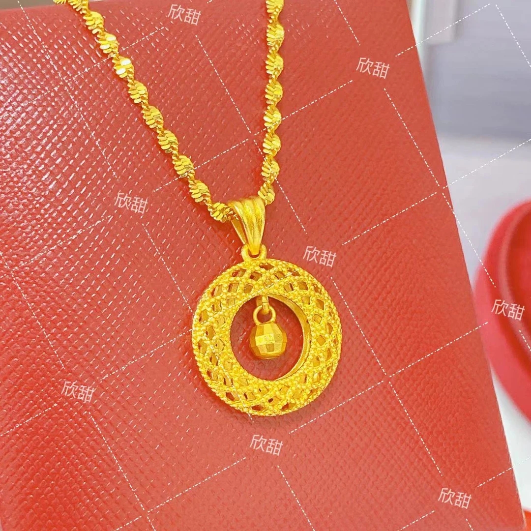 铜合金项链 秋季新款灵动平安扣项链毛衣链时尚精美礼物0305