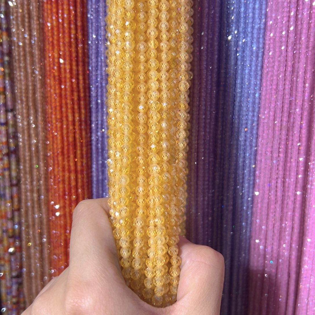 锆石非金属金黄色锆石卡4一条