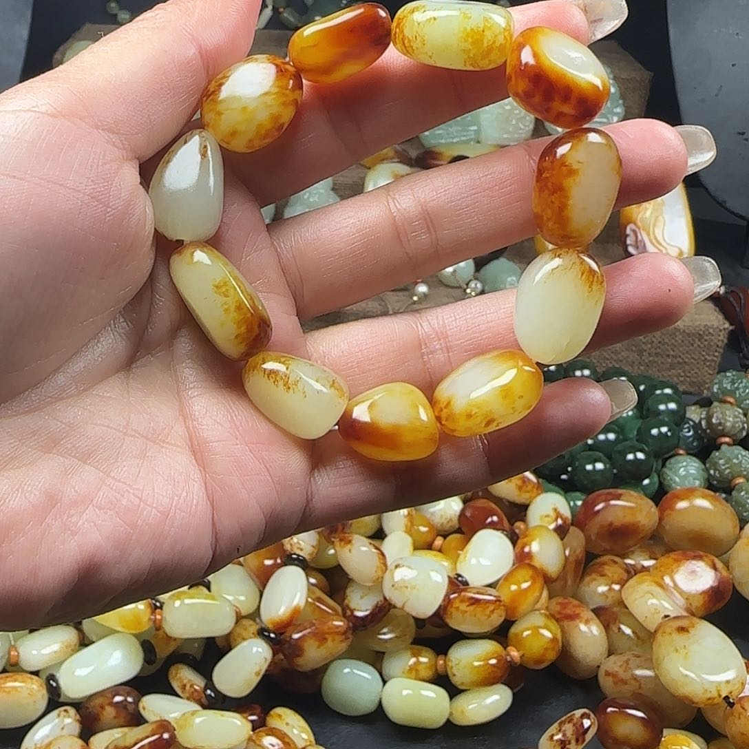 和田玉手链未镶嵌天****和