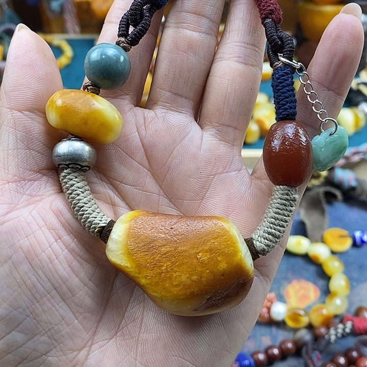 蜜蜡未镶嵌项链项链