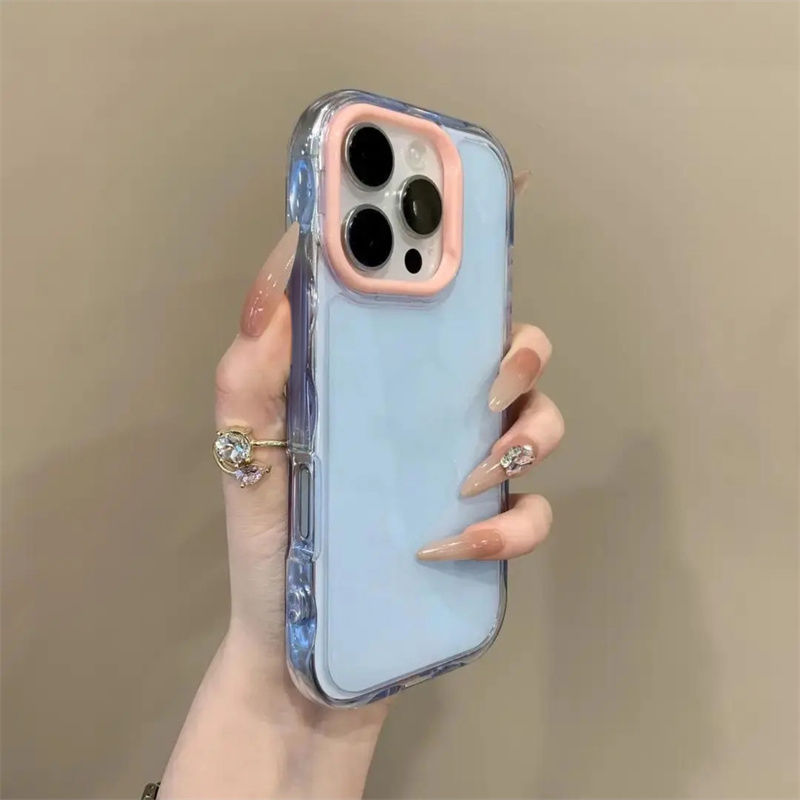 果冻波浪边适用苹果16promax二合一iPhone15糖果色13防摔14plus