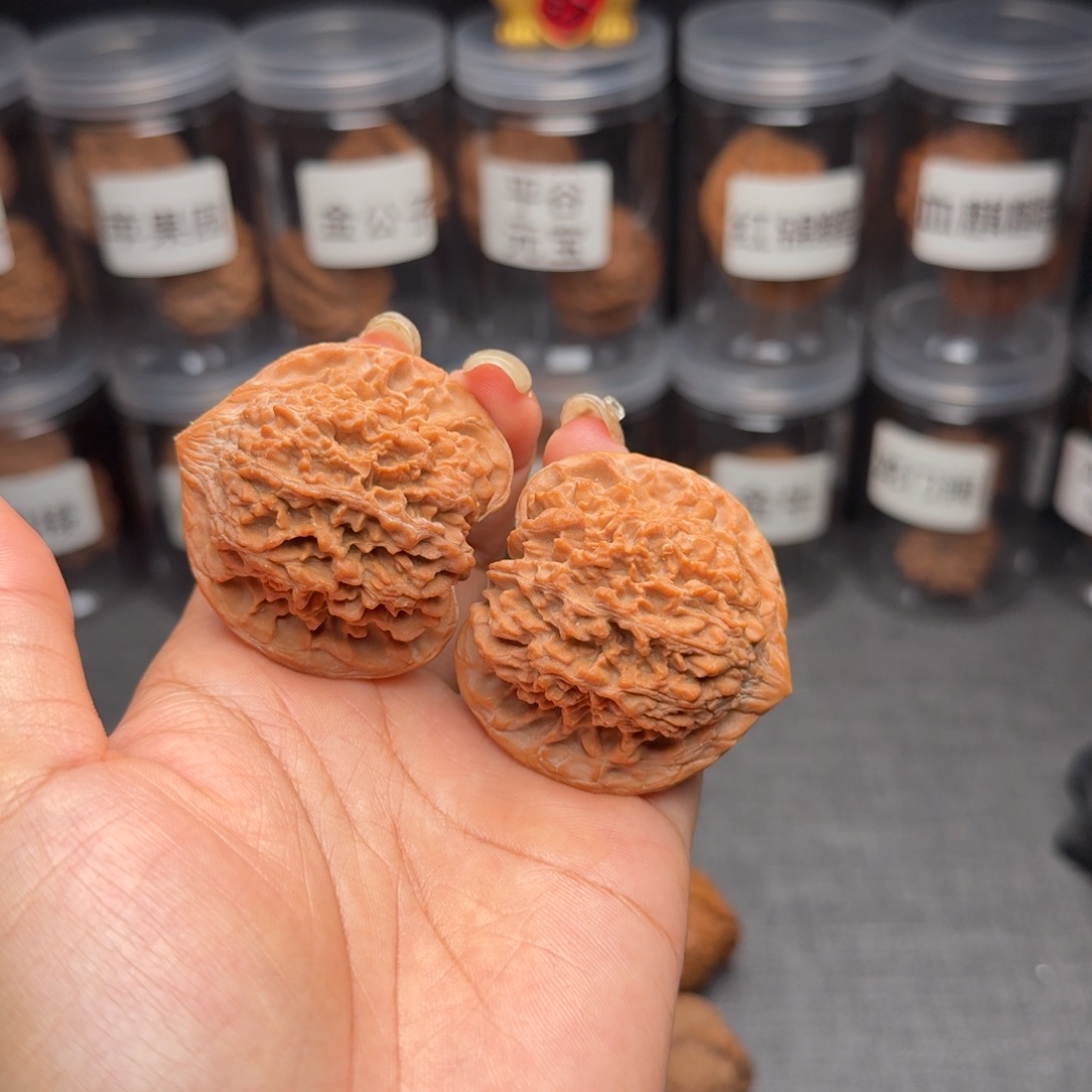 把件文玩核桃桃心星星