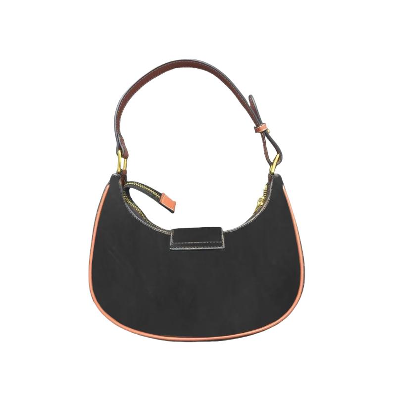 时尚潮流真皮女手提袋 10957 老花色 画棕色腋下饺子