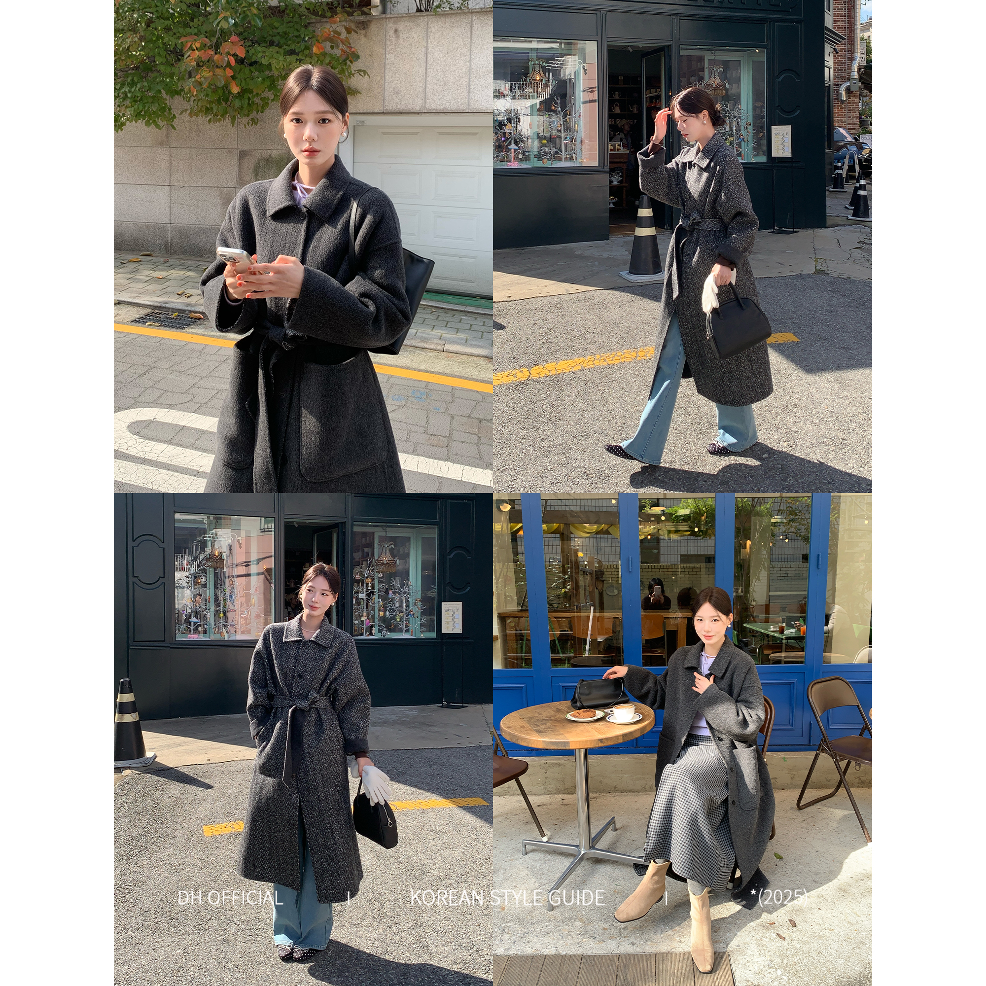 DH 大花【文东恩 coat】绵羊毛冬季人字纹双面可穿高质感大衣外套