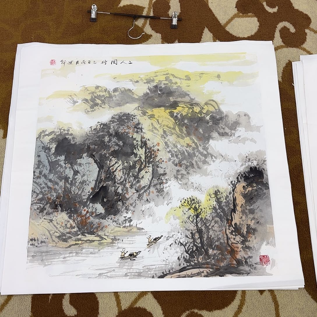 国画贾述轩四尺斗方艺