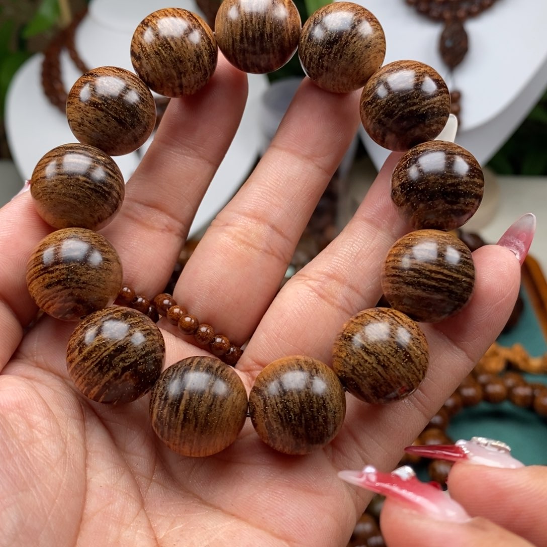 贡木手串/手链贡木1.8绿水墨丹青