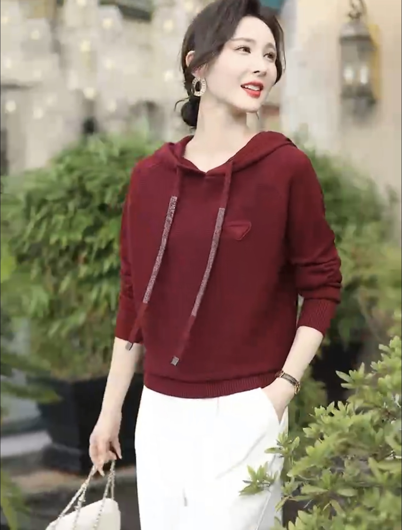 休闲时尚减龄帽衫