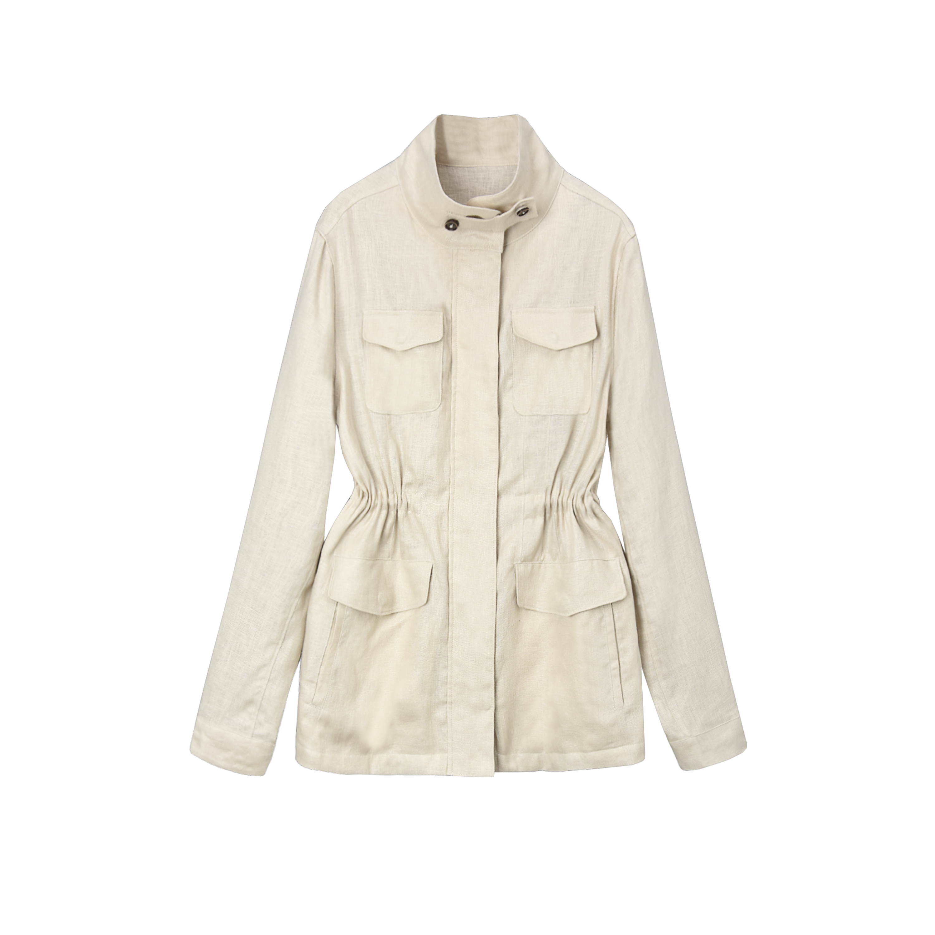 3084【Lp订单】纯色户外休闲收腰四口袋衬衫外套