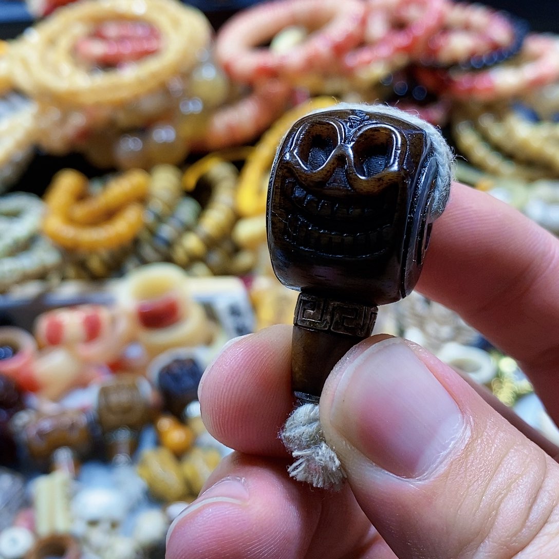 牛骨摆件牦牛骨2.5三通配饰