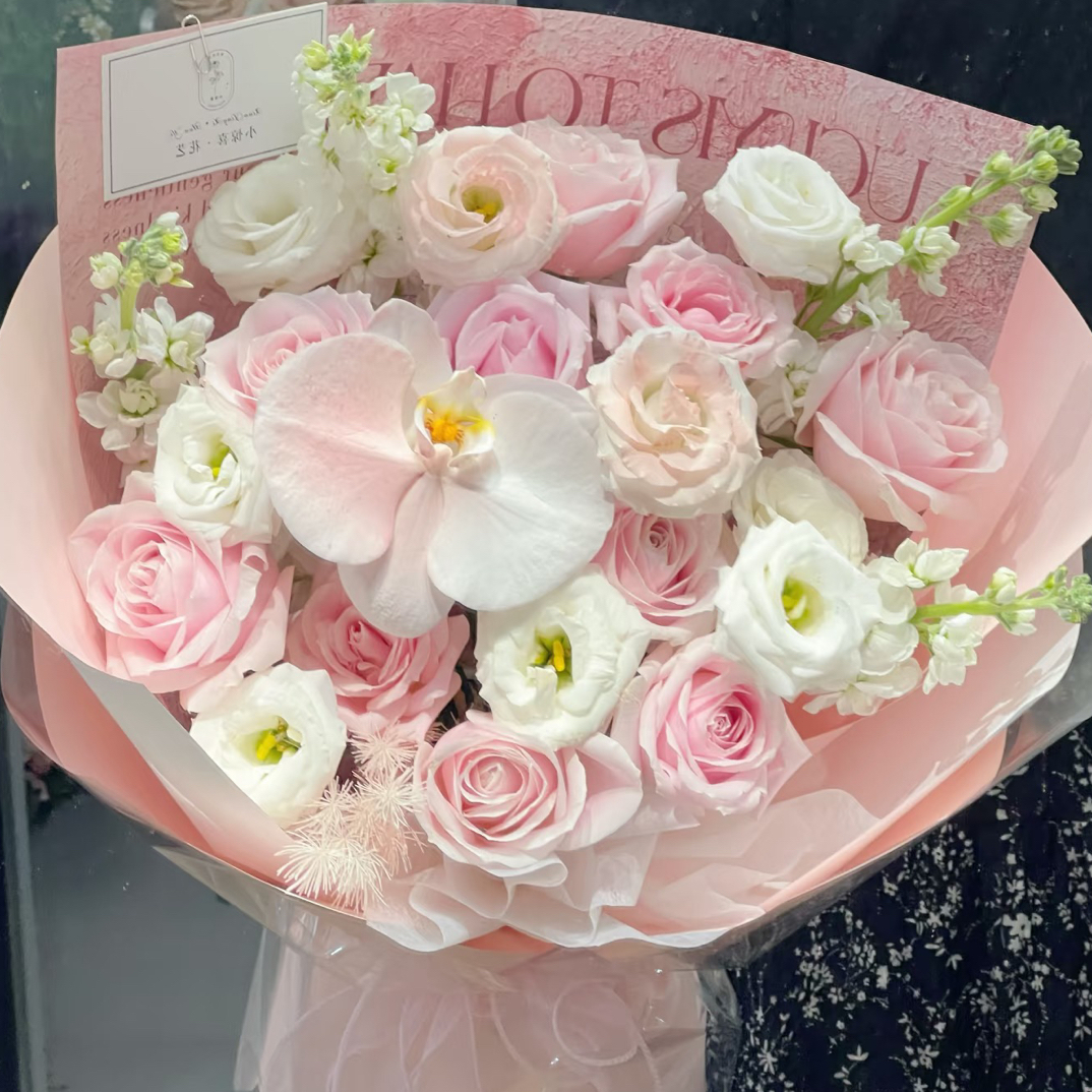 （七夕专享）温柔粉混搭花束