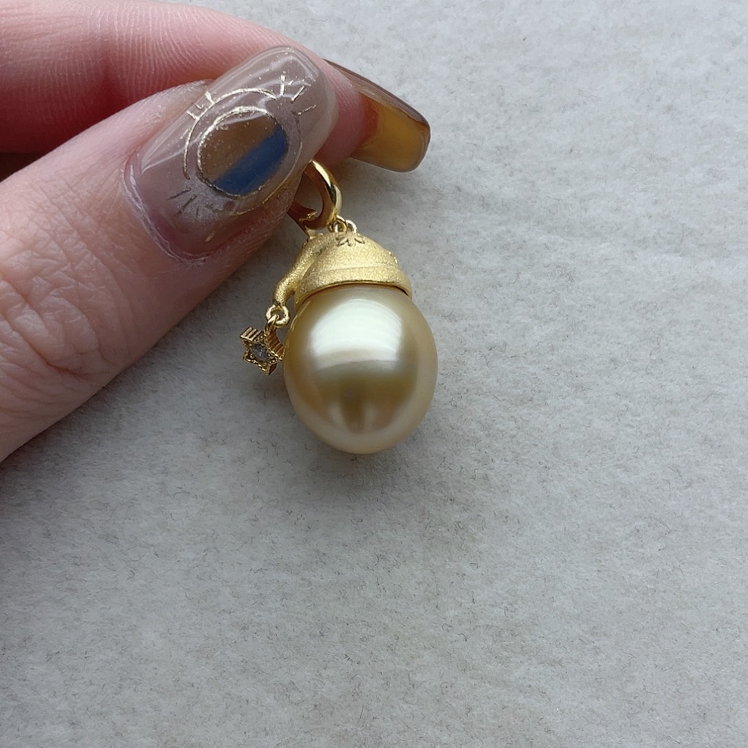 海水珍珠银S925镶嵌吊坠115