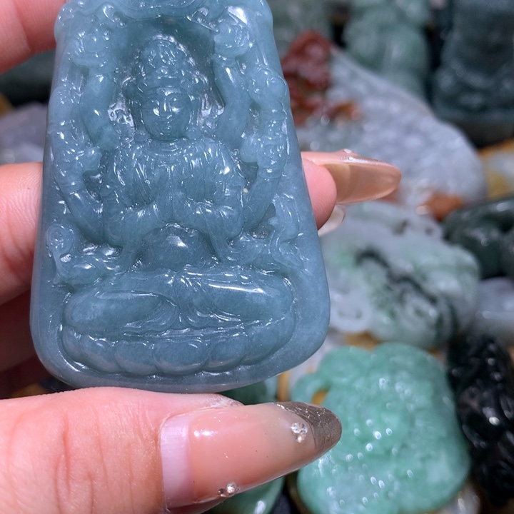 翡翠未镶嵌颈饰保真天然A货翡翠