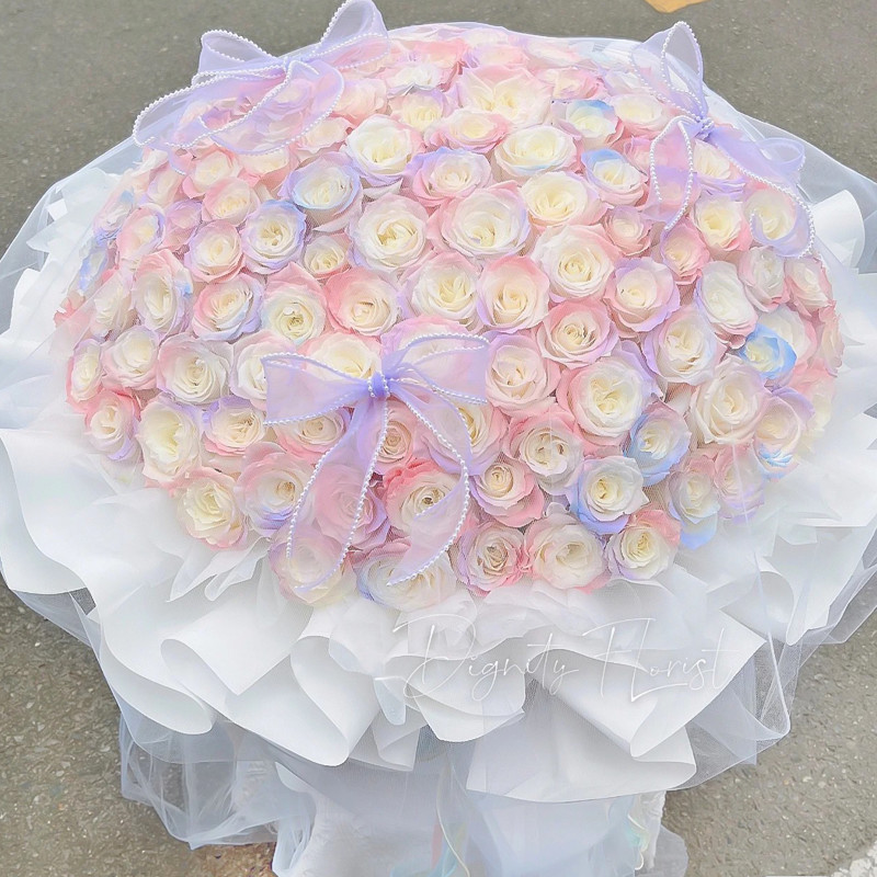 人鱼姬玫瑰花束同城配送闺蜜生日鲜花速递全国送达同城速配玫瑰