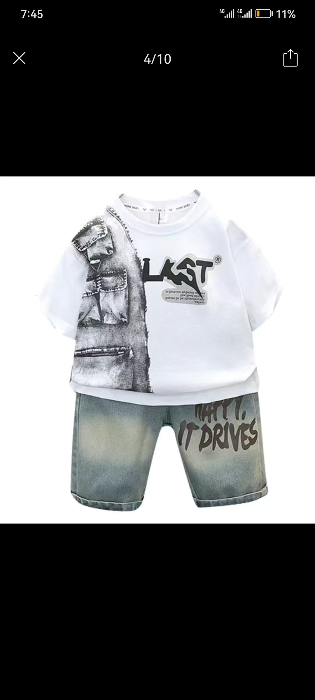 2025新款套装时髦儿童短袖衣服洋气宝宝夏款男童夏季天薄款两件套