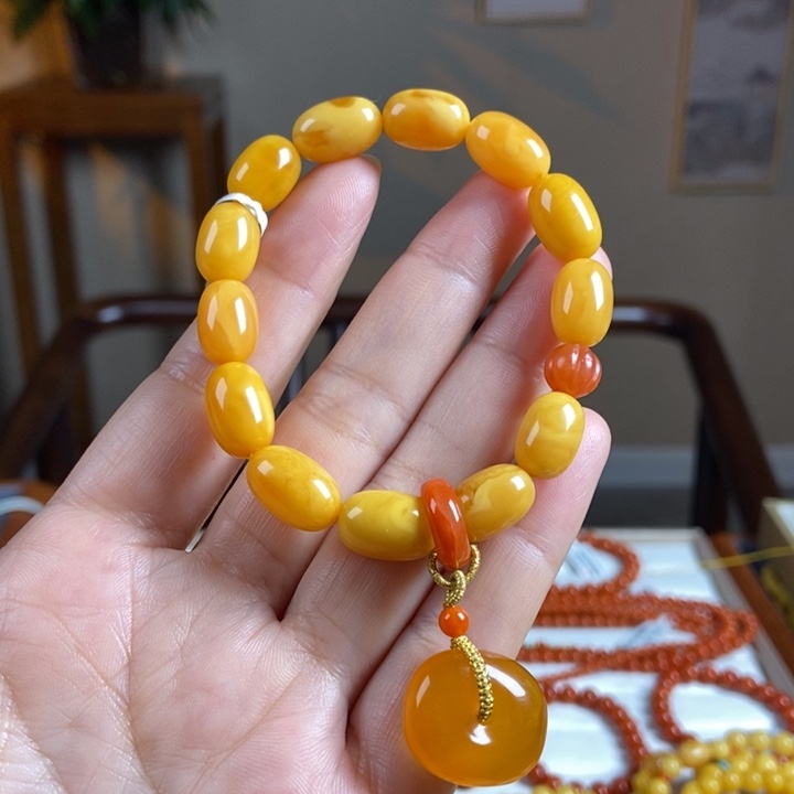 琥珀手链未镶嵌蜜蜡手串9