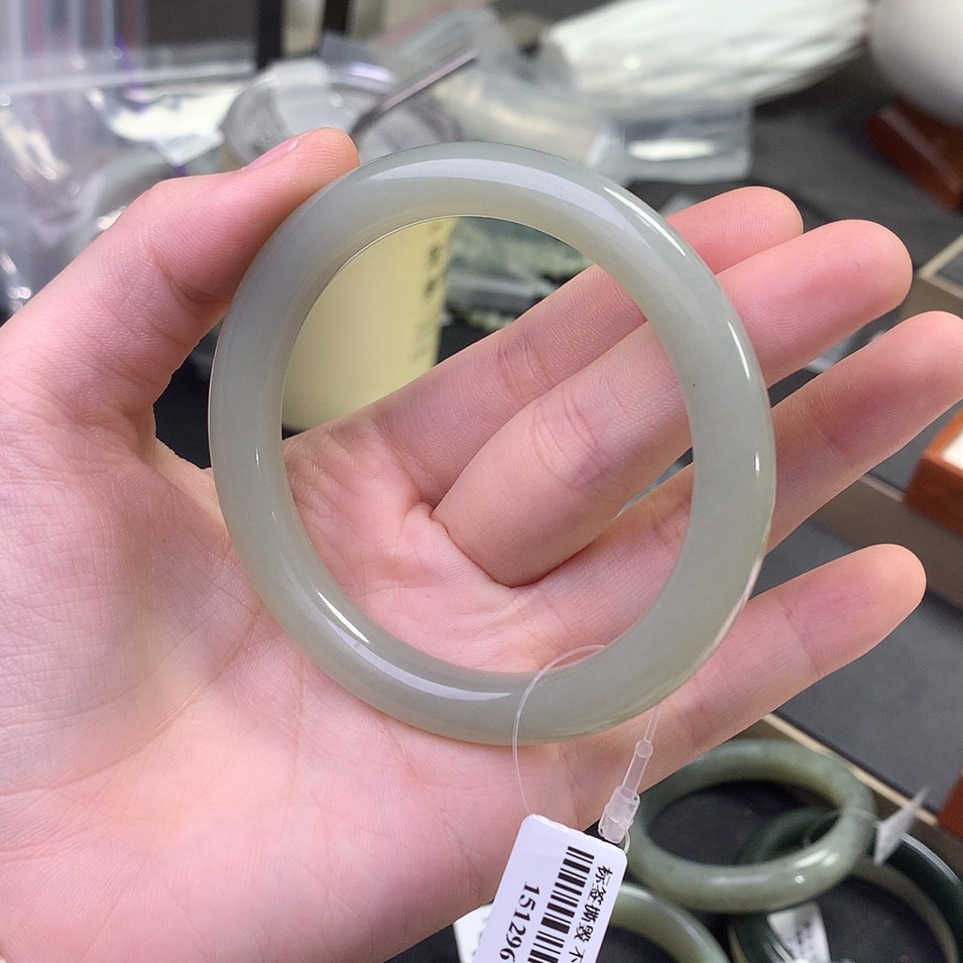 和田玉未镶嵌手镯和田玉11 晴蓝58