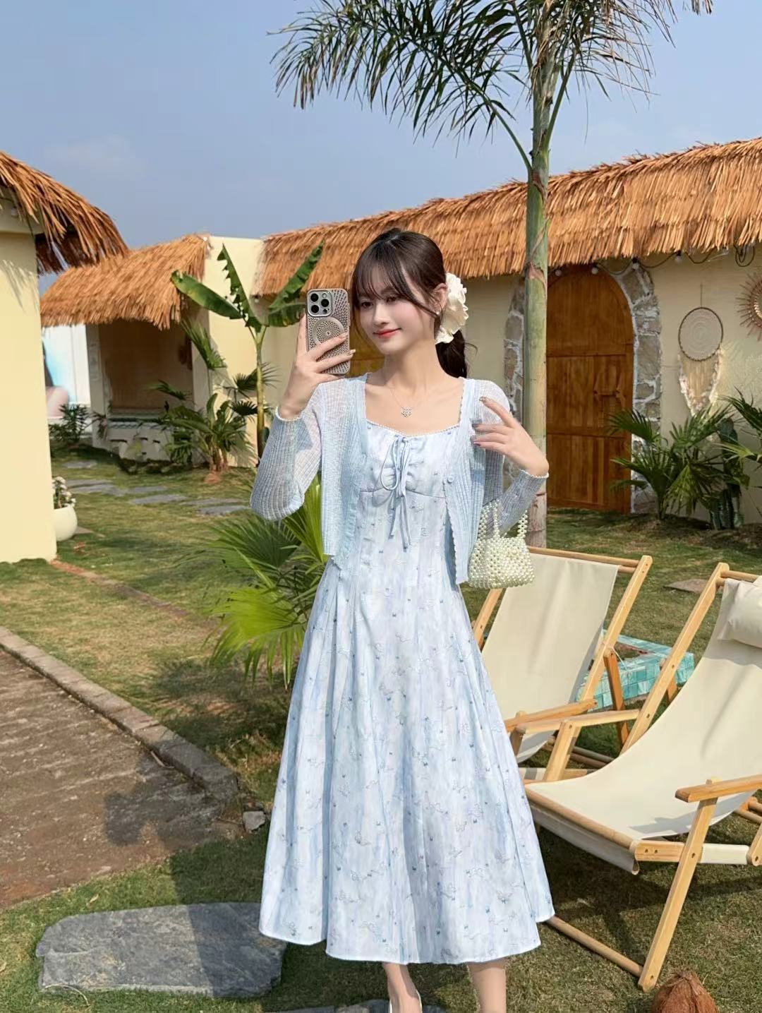 【银开百货】C79589女士时尚休闲衬衫连衣裙套装