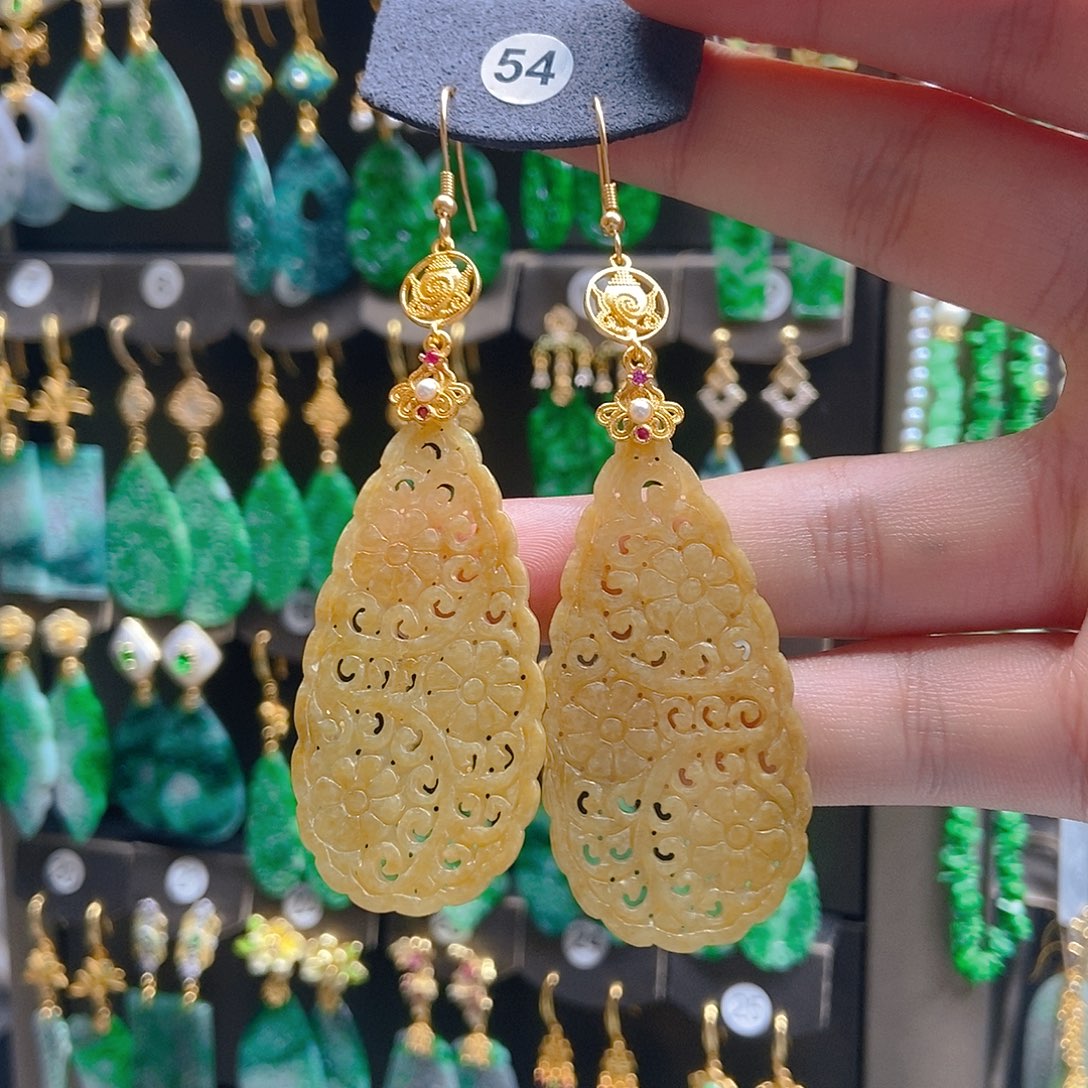 翡翠未镶嵌耳饰翡翠